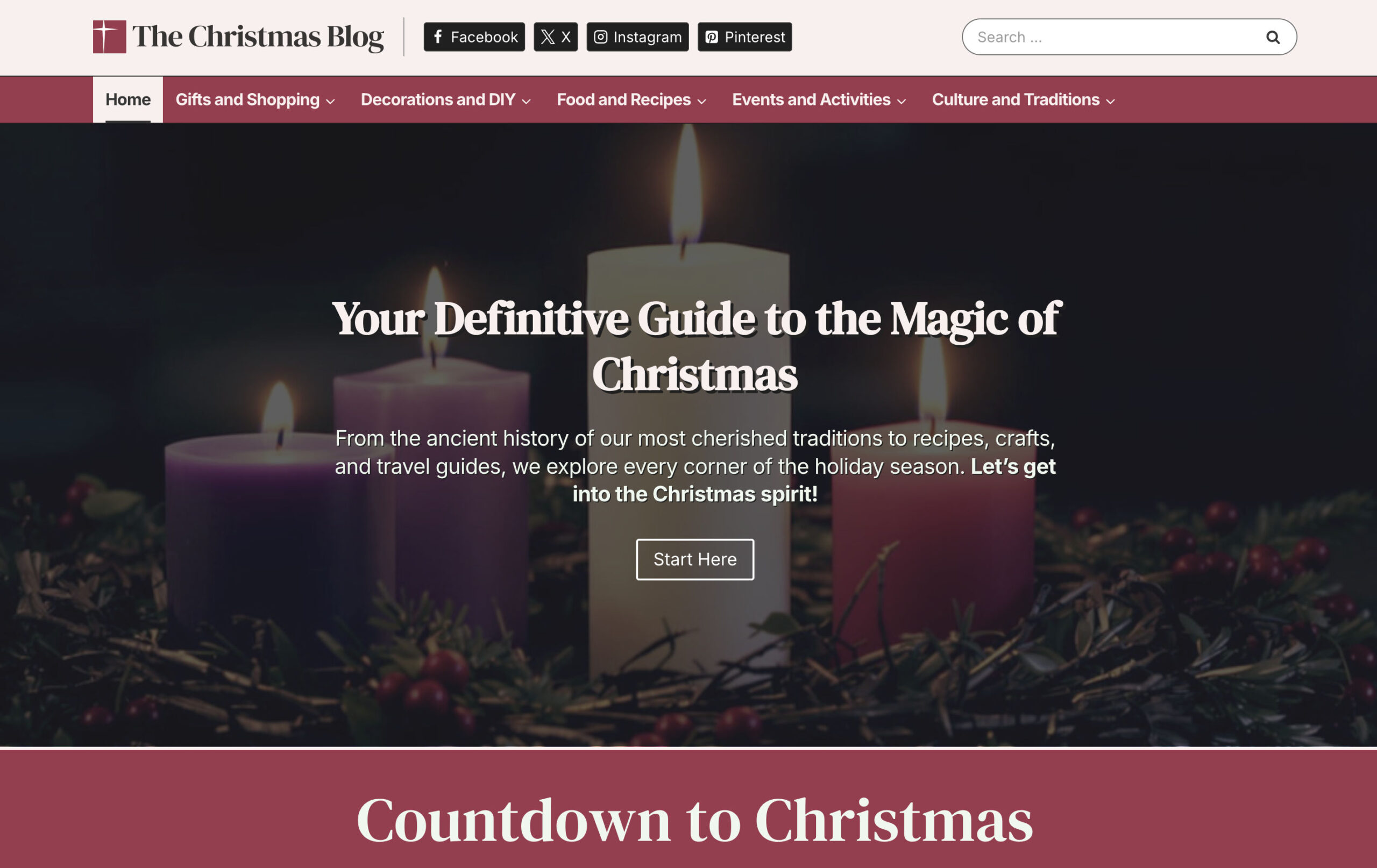 The Christmas Blog Screenshot