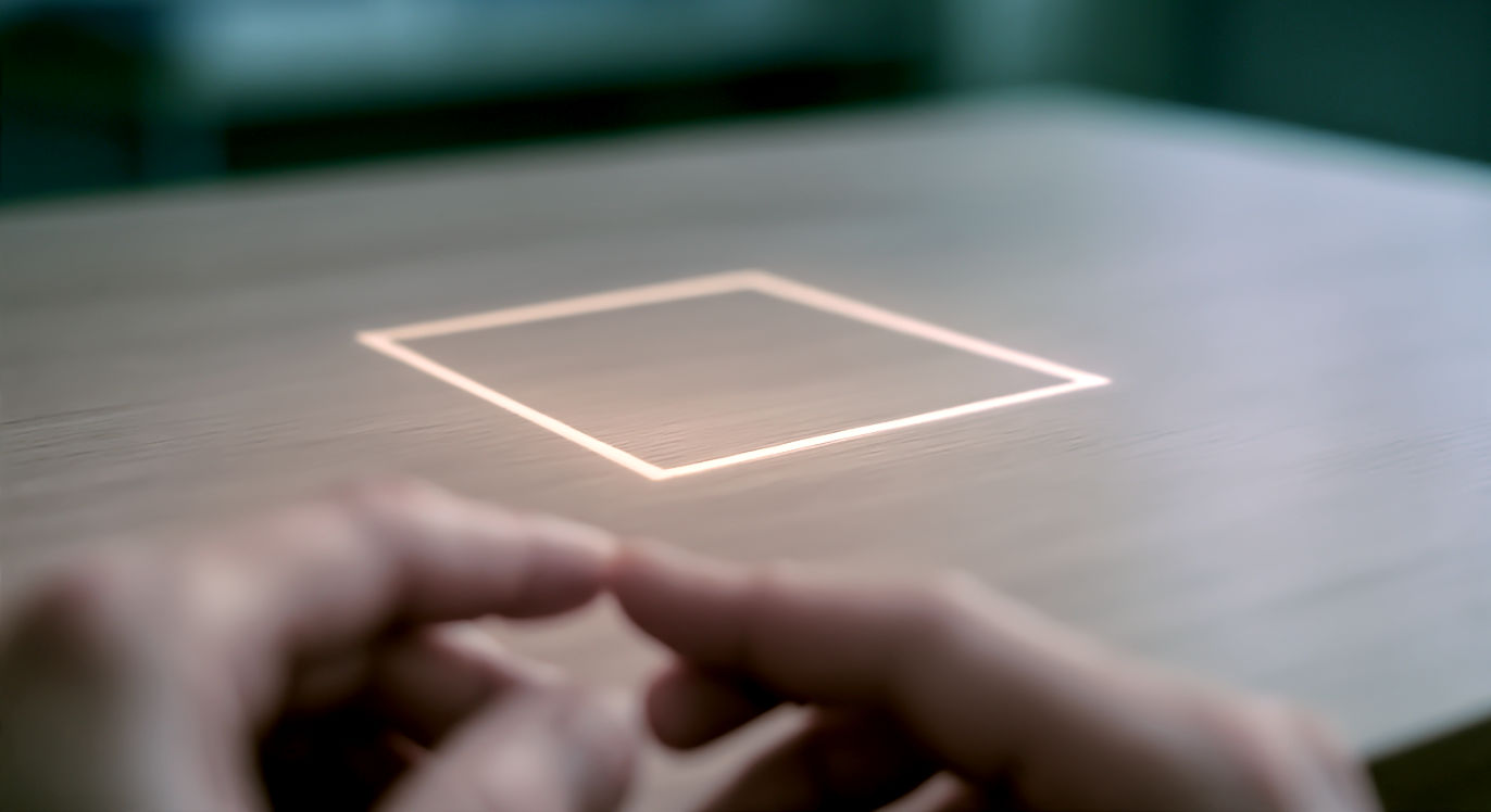 > Professional DSLR photo, 16:9, crisp, natural daylight. > **Subject**: A minimalist, geometric representation of a perfect square or box, perhaps formed by clean lines or subtle light patterns on a calm surface (e.g., a modern wooden table or a clean sheet of paper). > **Foreground**: A very subtle, out-of-focus detail of fingertips gently touching, suggesting focus or counting. > **Background**: A softly blurred, uncluttered, contemporary workspace or study area. > **Mood**: Focused > **Note**: NO text, NO abstract graphics. The image should visually represent balance and structure.