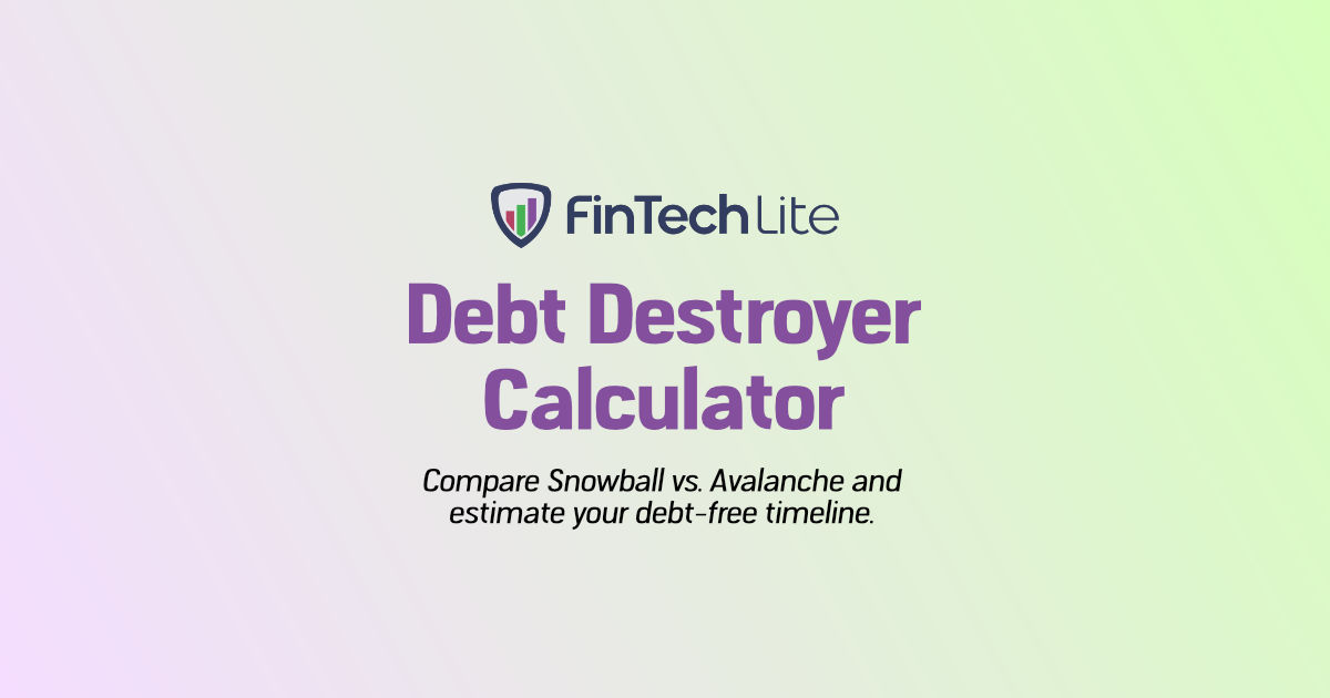 Debt Destroyer Calculator - info card.