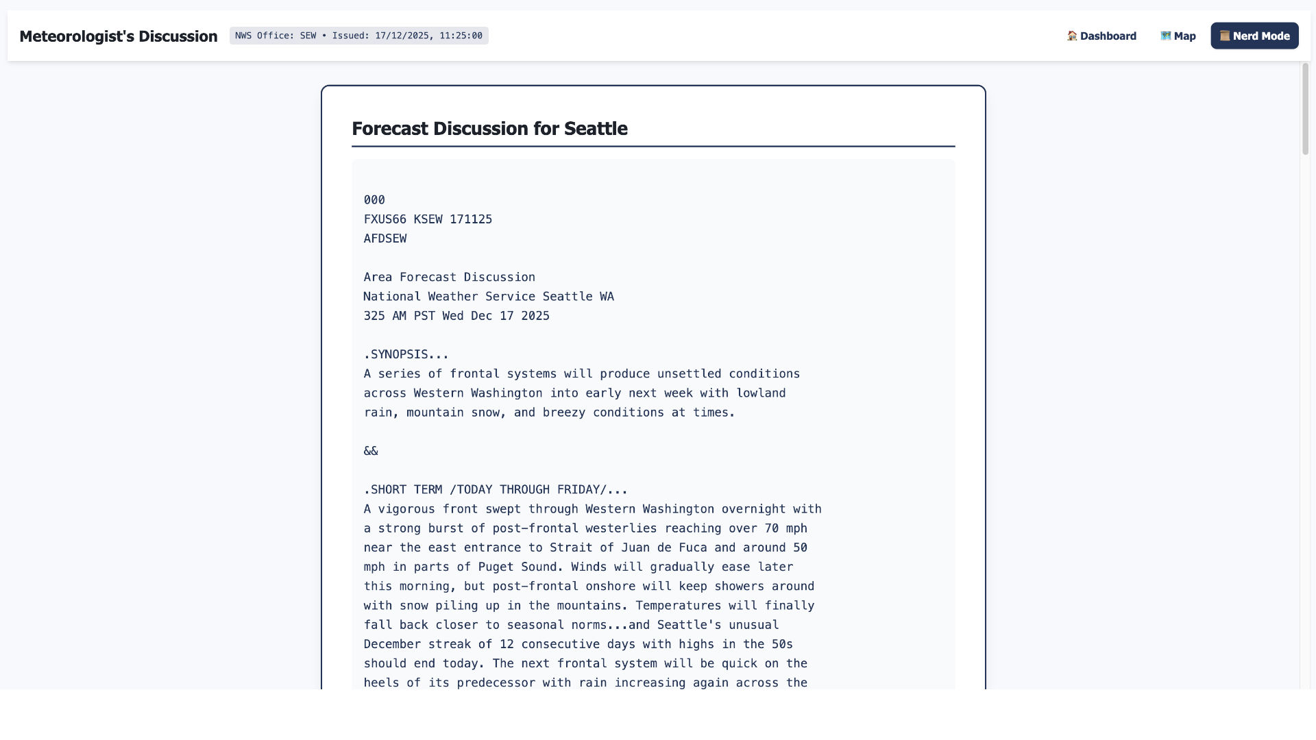 Nerd Mode WeatherSharp